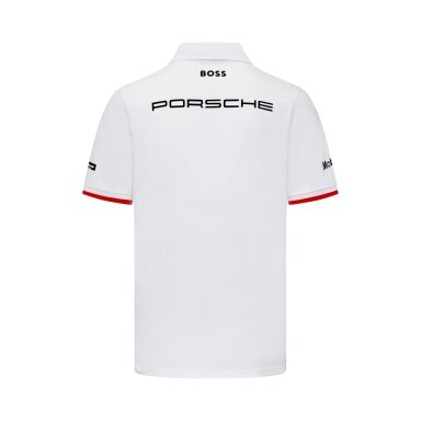 PORSCHE Team Replica White polo marškinėliai vyrams