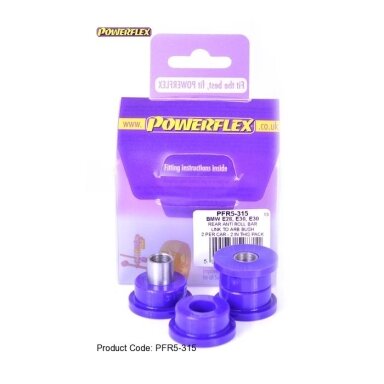 POWERFLEX standartinės įvorės BMW E24, E28, E30, E36 Nr. 15 Galinis stabilizatoriaus ryšys rankai