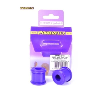 POWERFLEX standartinės įvorės BMW E24, E28, E30, E36 Nr. 16 galinio stabilizatoriaus traukės ir stabilizatoriaus įvorės jungčiai