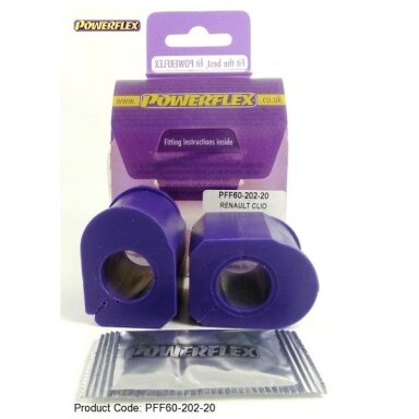 POWERFLEX Standartiniai tylūs blokai RENAULT Clio I ir Twingo II Vidinis priekinis stabilizatorius 20 mm Nr. 2