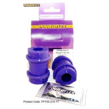 POWERFLEX standartiniai tylūs blokai, skirti PEUGEOT 205 GTI ir 309 GTI priekinė stabilizatoriaus sija 17 mm Nr. 3