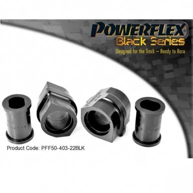 POWERFLEX Black Series tylūs blokai PEUGEOT 206 priekinės stabilizatoriaus 22 mm Nr. 3 POWERFLEX Black Series tylūs blokai PEUGEOT 206 priekinės stabilizatoriaus 22 mm Nr. 3