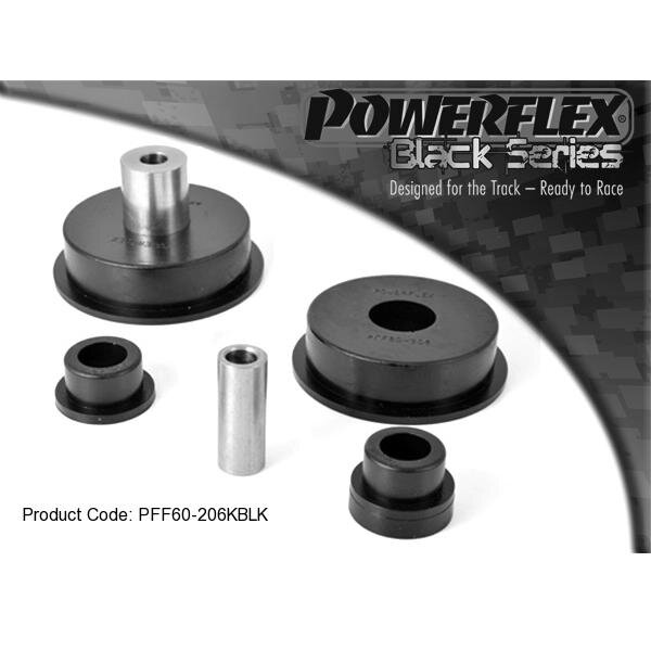 POWERFLEX Black Series tylūs blokai, skirti RENAULT Clio I Williams ir Clio II Dogbone variklio tvirtinimams Nr. 4 ir 5. POWERFLEX Black Series tylūs blokai, skirti RENAULT Clio I Williams ir Clio II Dogbone variklio tvirtinimams Nr. 4 ir 5.