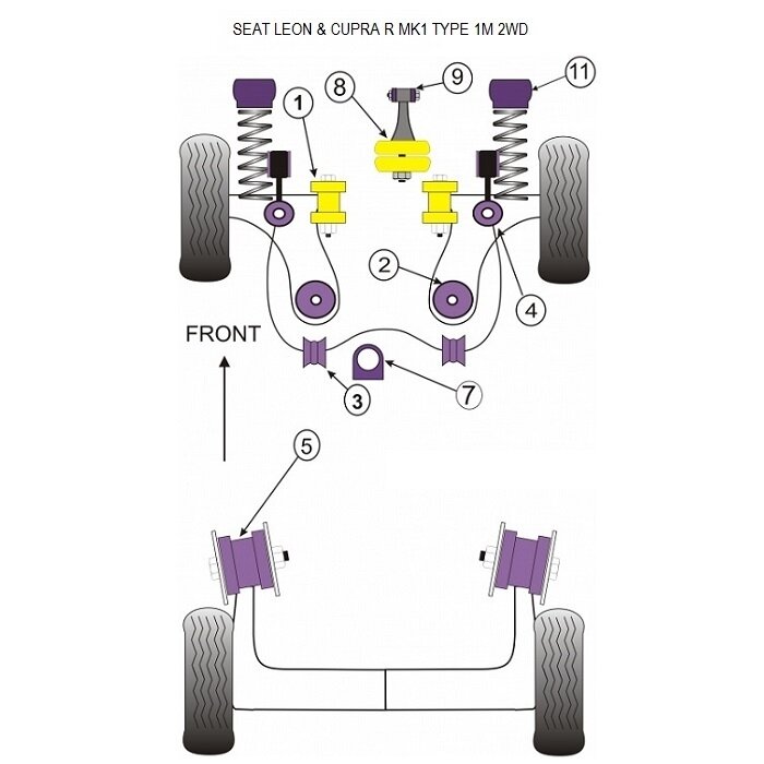 POWERFLEX Standartiniai tylūs blokai, skirti AUDI arba SEAT arba SKODA arba VOLSKWAGEN Priekinio amortizatoriaus galvutė 10 mm Nr.11 3 POWERFLEX Standartiniai tylūs blokai, skirti AUDI arba SEAT arba SKODA arba VOLSKWAGEN Priekinio amortizatoriaus galvutė 10 mm Nr.11 3