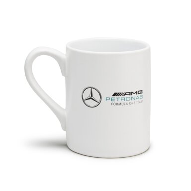 Puodelis su baltu MERCEDES AMG logotipu