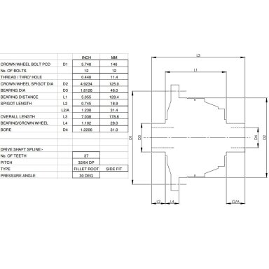 QUAIFE QDF13R riboto slydimo diferencialas, skirtas VAG 02M 2 ratų pavarai