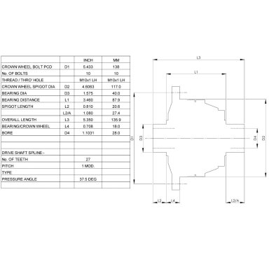 QUAIFE QDF6U savaime užsifiksuojantis diferencialas skirtas Honda Integra DC2