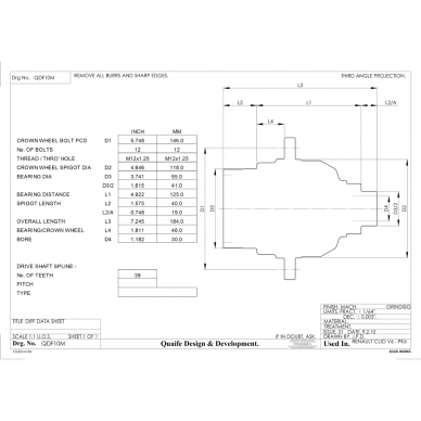QUAIFE QDF10M savaime užsifiksuojantis diferencialas skirtas Renault Clio V6 1 QUAIFE QDF10M savaime užsifiksuojantis diferencialas skirtas Renault Clio V6 1