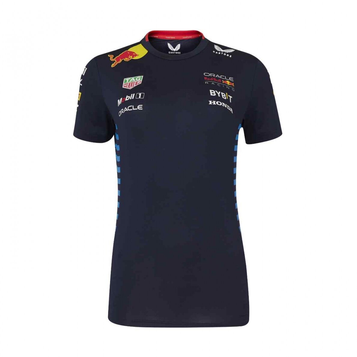 RED BULL Castore Team Replica mėlyna marškinėliai moterims RBR24_TSF_TEA