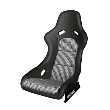 RECARO Classic Pole Position ABE sportinė sėdynė, juodos odos / Pepita