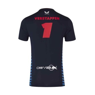 RED BULL Castore Max Verstappen mėlyna marškinėliai vyrams RBR24_TSH_MVE