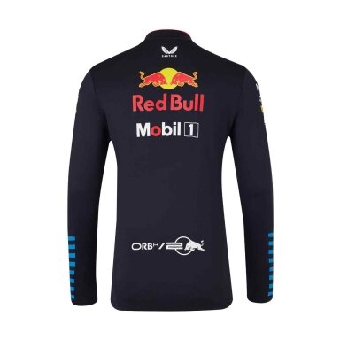 RED BULL Castore Team Replica mėlyna unisex užtrauktukinė džemperis RBR24_SWH_QUA