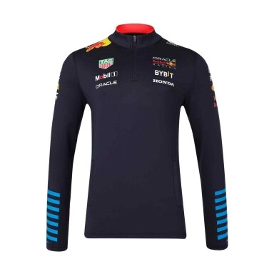 RED BULL Castore Team Replica mėlyna unisex užtrauktukinė džemperis RBR24_SWH_QUA