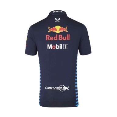 RED BULL Castore Team Replica mėlyna polo marškinėliai vyrams RBR24_PLH_TEA
