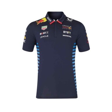 RED BULL Castore Team Replica mėlyna polo marškinėliai vyrams RBR24_PLH_TEA