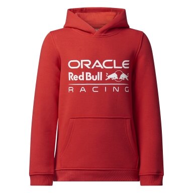 RED BULL Racing Castore Core Logo raudona džemperis su gobtuvu vaikams