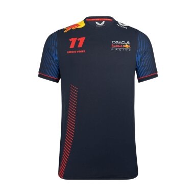 RED BULL Racing Castore Replica Sergio Perez mėlyna marškinėliai vyrams