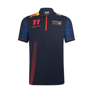 RED BULL Racing Castore Replica Sergio Perez mėlyna polo marškinėliai vyrams