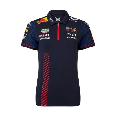 RED BULL Racing Castore Team Replica mėlyna polo marškinėliai moterims