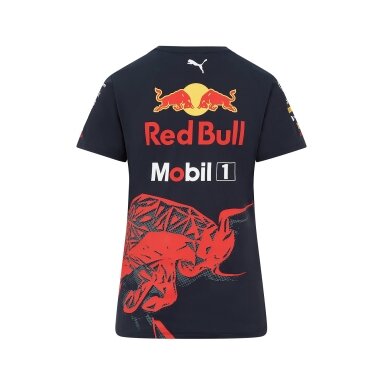 RED BULL Racing Team mėlyni marškinėliai moterims