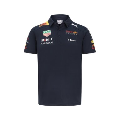 RED BULL Racing Team mėlyni polo marškinėliai vyrams
