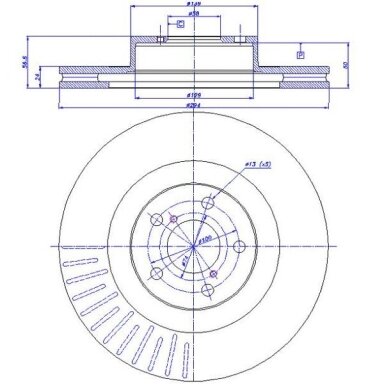 REDSPEC Group N stabdžių diskai SUBARU Impreza I/II 294x24 mm priekyje