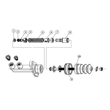 REDSPEC Pro pagrindinio cilindro remonto rinkinys