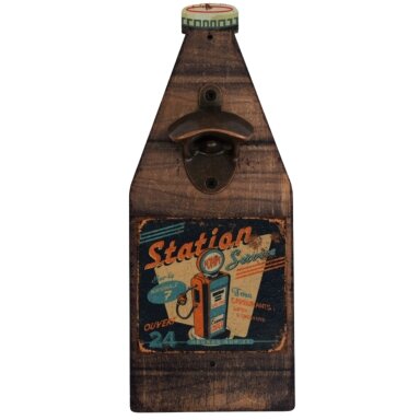 RETRO BRANDS Degalinės sieninis butelių atidarytuvas