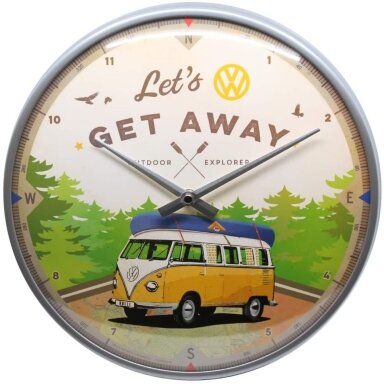 RETRO PREKĖS ŽENKLIAI „Volkswagen Get Away“ sieninis laikrodis