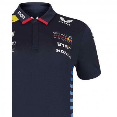 RED BULL Castore Team Replica mėlyna polo marškinėliai moterims RBR24_PLF_TEA 4