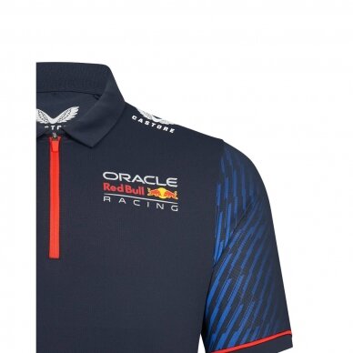 RED BULL Racing Castore Replica Max Verstappen mėlyna polo marškinėliai vyrams 3