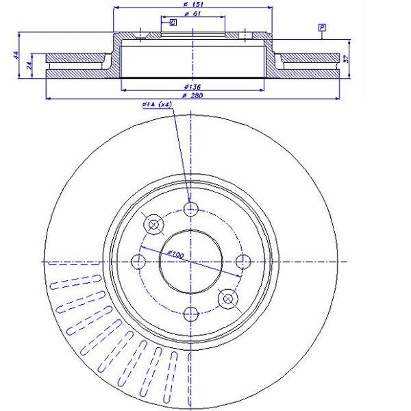 REDSPEC grooved and drilled brake discs for RENAULT Clio II, Megane, or Twingo II RS 280x24 mm front 1 REDSPEC grooved and drilled brake discs for RENAULT Clio II, Megane, or Twingo II RS 280x24 mm front 1