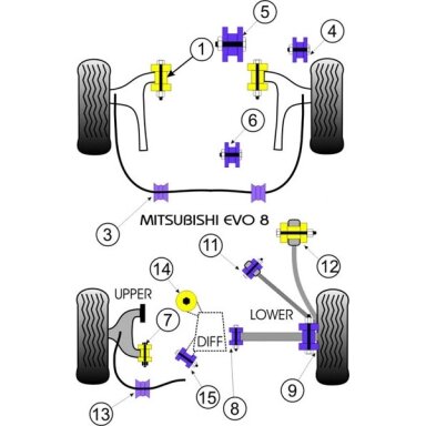 SILENT BLOCK MITSU EVO 8/9 (1) 62MM AV