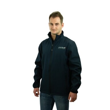 FFSA COMMISSAIRE Softshell Blue logotipas vyrams