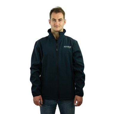 FFSA COMMISSAIRE Softshell Blue logotipas vyrams