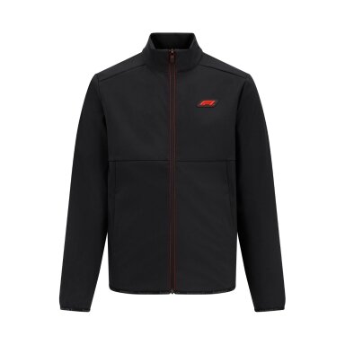 FORMULA 1 Juoda unisex softshell striukė