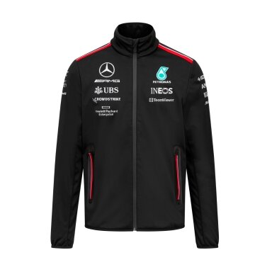 MERCEDES AMG Team Replica juoda minkšta striukė vyrams