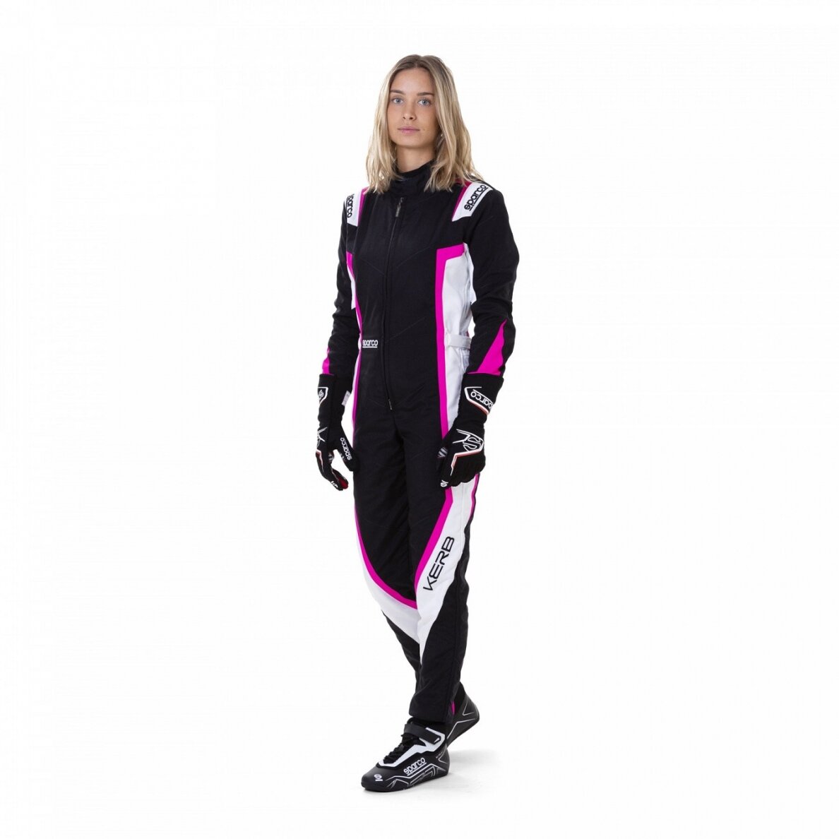 SPARCO CURB LADY CIK FIA Level 2 kartingo kostiumas Black Pink