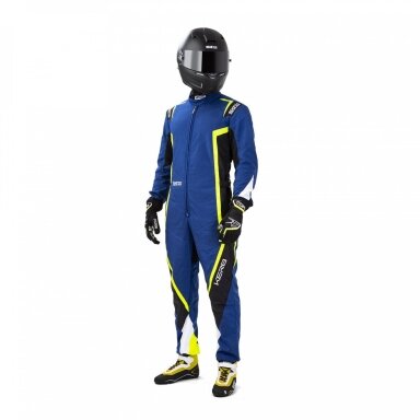 SPARCO CURB CIK FIA 2 lygio kartingo kostiumas Blue Yellow SPARCO CURB CIK FIA 2 lygio kartingo kostiumas Blue Yellow