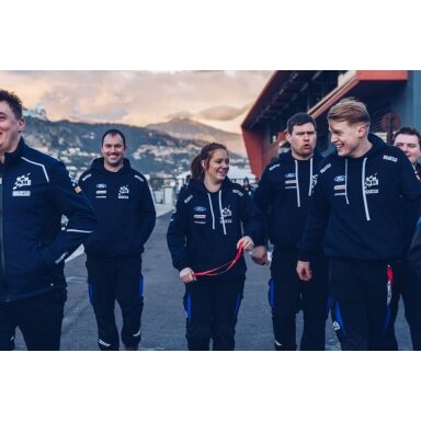 SPARCO M-SPORT WRC tamsiai mėlyni firminiai polo marškinėliai vyrams