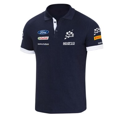 SPARCO M-SPORT WRC tamsiai mėlyni firminiai polo marškinėliai vyrams