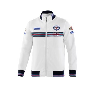 SPARCO MARTINI RACING balta užtrauktuku užsegama vyriška džemperis