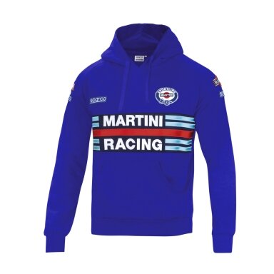SPARCO MARTINI karališkai mėlyna džemperis su gobtuvu
