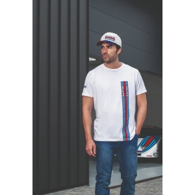 SPARCO MARTINI RACING Stripes balta marškinėliai vyrams