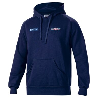 SPARCO MARTINI RACING STRIPES džemperis su gobtuvu – mėlynas