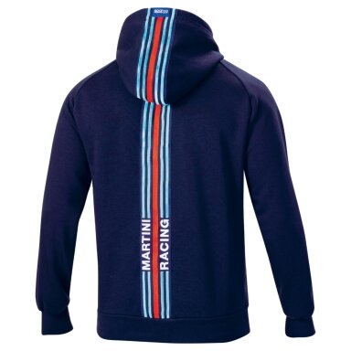 SPARCO MARTINI RACING STRIPES džemperis su gobtuvu – mėlynas