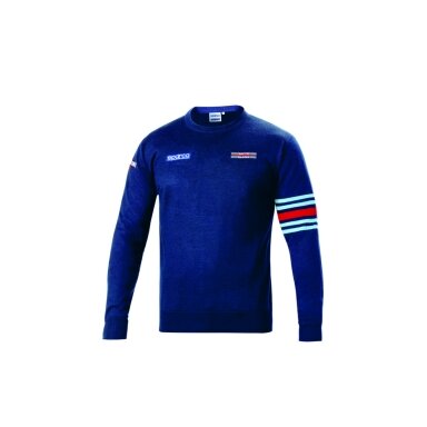 SPARCO MARTINI RACING vilnos megztinis apvaliu kaklu - mėlynas