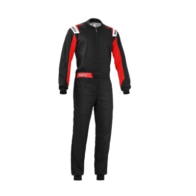 SPARCO ROOKIE vaikiškas kartingo kostiumas juodas raudonas