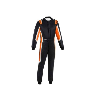 SPARCO SPRINT PRO FIA 8856 2018 riboto leidimo juodos ir oranžinės spalvos kostiumas