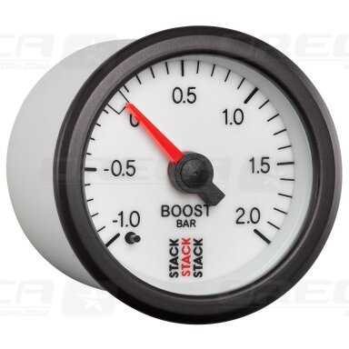 STACK mechaninis turbo slėgio matuoklis -1,0 iki +2,0 bar Balta 726ST3161